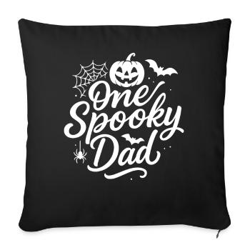 Un papa effrayant Conception de costume d’Halloween - Housse de coussin décorative 45 x 45 cm - noir - Devant