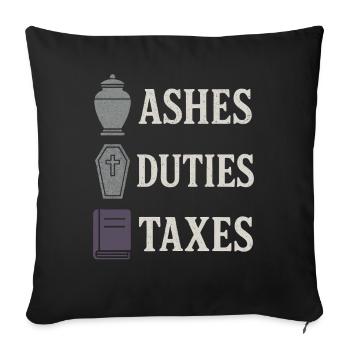 Cadavre Science Humour noir Mort Positif - Housse de coussin décorative 45 x 45 cm - noir - Devant