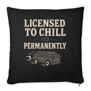 Cadavre Science Humour noir Mort Positif - Housse de coussin décorative 45 x 45 cm - noir - Devant