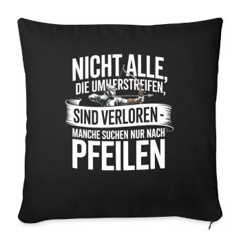 Archery design for archers and courses - Sofa pillowcase 17,3'' x 17,3'' (45 x 45 cm) - black - Front