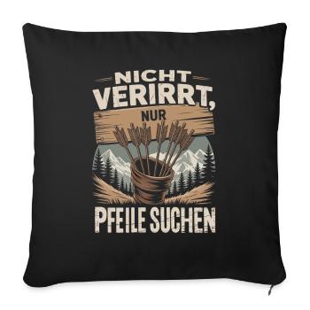 Archery design for archers and courses - Sofa pillowcase 17,3'' x 17,3'' (45 x 45 cm) - black - Front