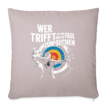 Archery design for archers and courses - Sofa pillowcase 17,3'' x 17,3'' (45 x 45 cm) - light taupe - Front