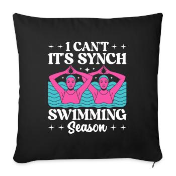 Natation synchronisée Natation artistique Sports nautiques - Housse de coussin décorative 45 x 45 cm - noir - Devant