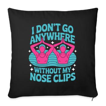 Natation synchronisée Natation artistique Sports nautiques - Housse de coussin décorative 45 x 45 cm - noir - Devant