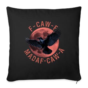 Raven flight in front of a red moon - Sofa pillowcase 17,3'' x 17,3'' (45 x 45 cm) - black - Front