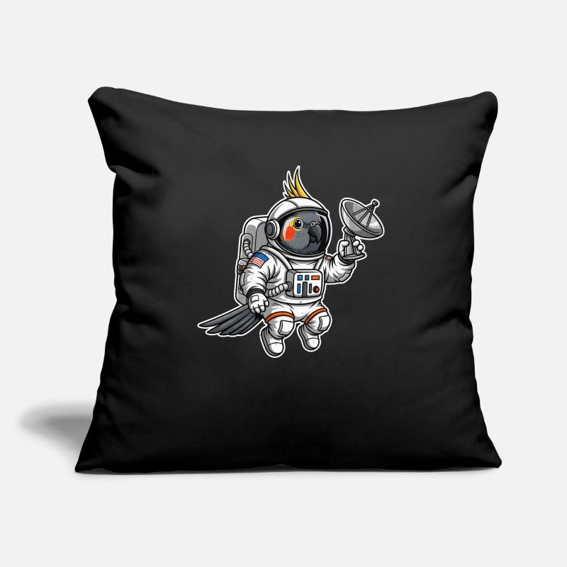 oiseau de l’espace astronaute calopsitte Housse de coussin décorative 45 x 45 cm