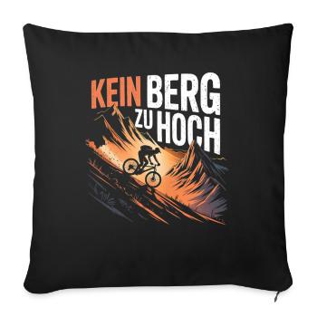 Cyclisme Cyclisme VTT - Housse de coussin décorative 45 x 45 cm - noir - Devant
