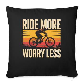 Cyclisme Cyclisme VTT - Housse de coussin décorative 45 x 45 cm - noir - Devant