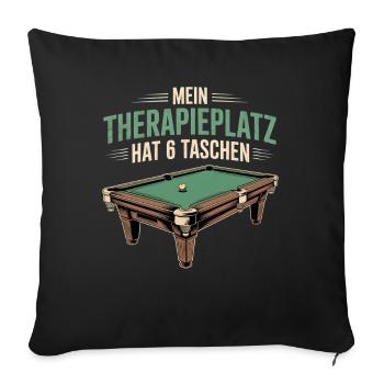 Jouer au billard Snooker Joueurs de billard - Housse de coussin décorative 45 x 45 cm - noir - Devant