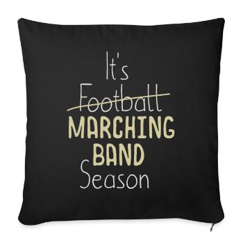 Football - Marching Band Season Music Lover - Sofa pillowcase 17,3'' x 17,3'' (45 x 45 cm) - black - Front