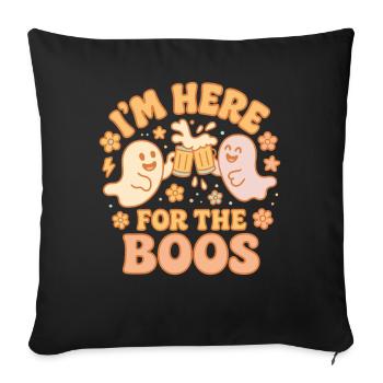 Je suis là pour les huées Halloween Drôle Costume - Housse de coussin décorative 45 x 45 cm - noir - Devant