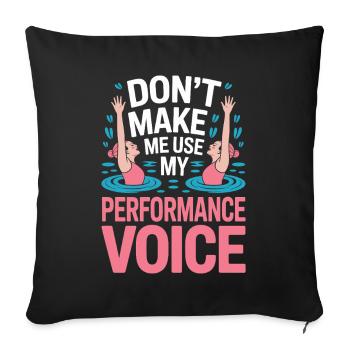 Natation synchronisée Natation artistique Sports nautiques - Housse de coussin décorative 45 x 45 cm - noir - Devant