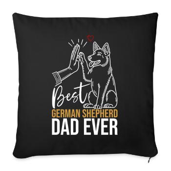 German Shepherd Dad Father's Day Father - Sofa pillowcase 17,3'' x 17,3'' (45 x 45 cm) - black - Front