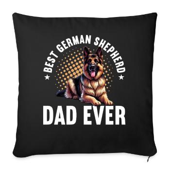German Shepherd Dad Father's Day Father - Sofa pillowcase 17,3'' x 17,3'' (45 x 45 cm) - black - Front