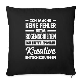 Bogenschießen Bogenschütze Geschenk - Sofakissenbezug 45 x 45 cm - Schwarz - Vorne