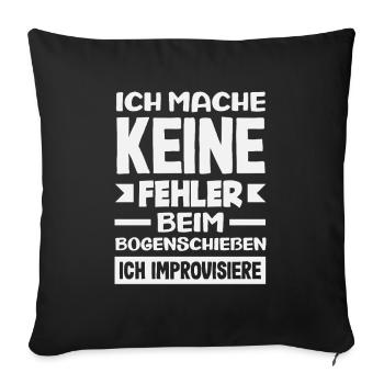 Bogenschießen Bogenschütze Geschenk - Sofakissenbezug 45 x 45 cm - Schwarz - Vorne