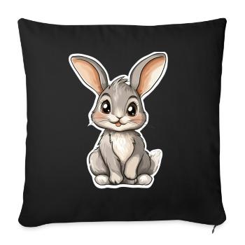 Hare - Sofa pillowcase 17,3'' x 17,3'' (45 x 45 cm) - black - Front