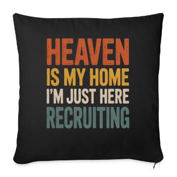 Himmel ist mein Zuhause Recruiting - Sofakissenbezug 45 x 45 cm - Schwarz - Vorne