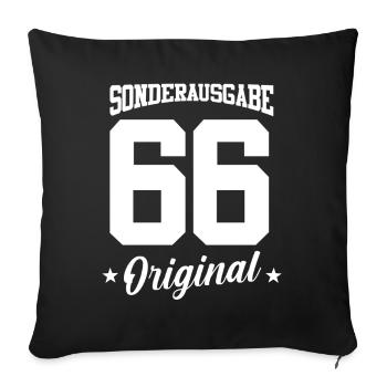 66 Birthday - Sofa pillowcase 17,3'' x 17,3'' (45 x 45 cm) - black - Front