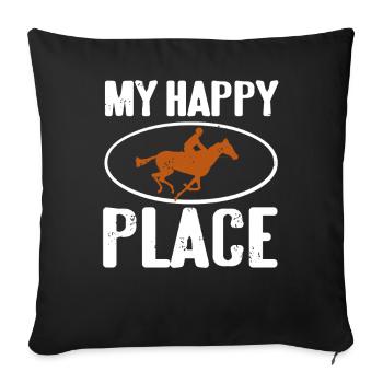 Rider’s Peaceful Escape Horseback Soul Calm - Sofakissenbezug 45 x 45 cm - Schwarz - Vorne