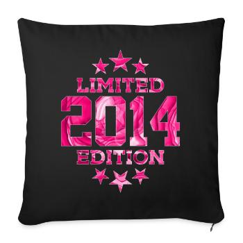 LIMITED EDITION 2014 12TH BIRTHDAY - Sofa pillowcase 17,3'' x 17,3'' (45 x 45 cm) - black - Front