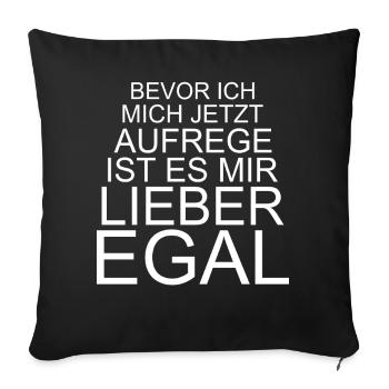 Avant de m’énerver, je préfère ne pas m’en soucier - Housse de coussin décorative 45 x 45 cm - noir - Devant