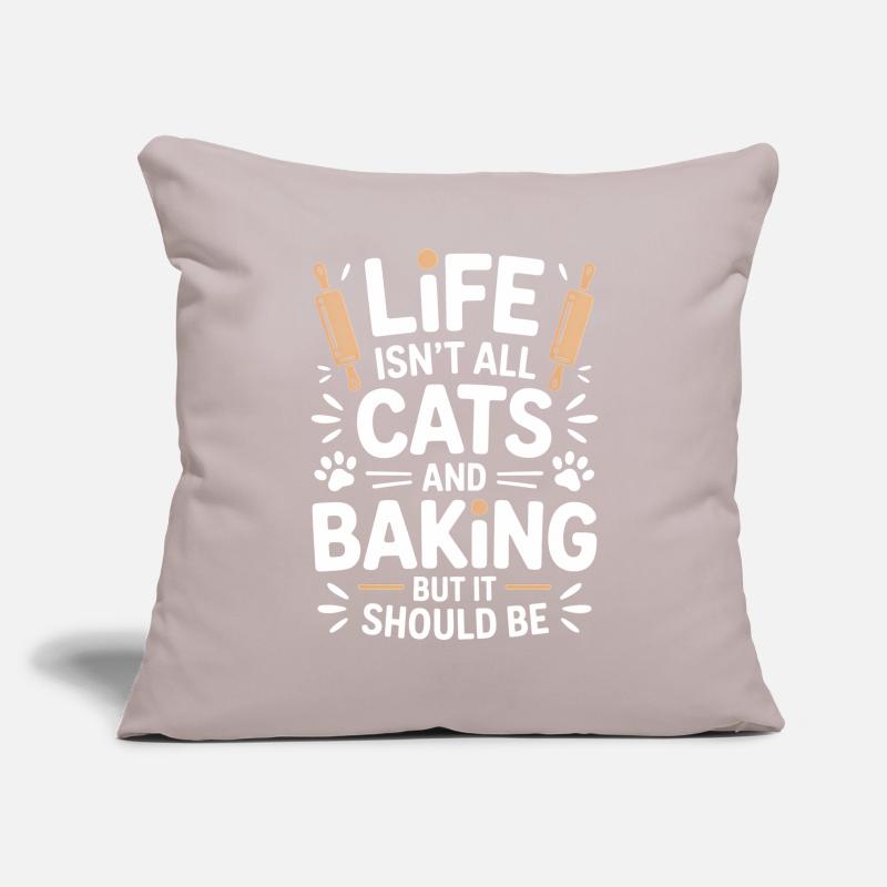 Baking Saying Cats Funny Baking Gift Sofa pillowcase 17,3'' x 17,3'' (45 x 45 cm)