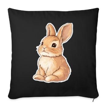 Hare - Sofa pillowcase 17,3'' x 17,3'' (45 x 45 cm) - black - Front