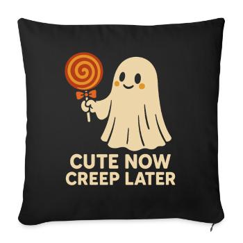 Niedliches Jetzt Grusel Später Geist Halloween Design - Sofakissenbezug 45 x 45 cm - Schwarz - Vorne