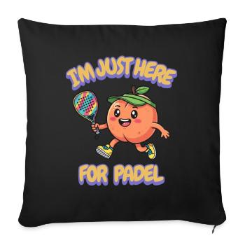Pêche Paddle Cornichon Ball Cadeau Fruits Sports - Housse de coussin décorative 45 x 45 cm - noir - Devant