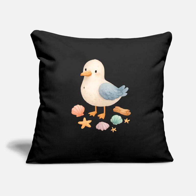 Seagull Beach Shells Maritime Coast Sofa pillowcase 17,3'' x 17,3'' (45 x 45 cm)