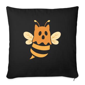 Halloween Bee Spirit Motif - Sofa pillowcase 17,3'' x 17,3'' (45 x 45 cm) - black - Front