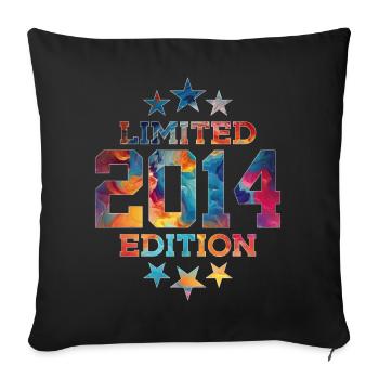 LIMITED EDITION 2014 12TH BIRTHDAY - Sofa pillowcase 17,3'' x 17,3'' (45 x 45 cm) - black - Front