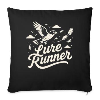 Falcon Lure Runner Falconry Birds Equipment - Sofa pillowcase 17,3'' x 17,3'' (45 x 45 cm) - black - Front