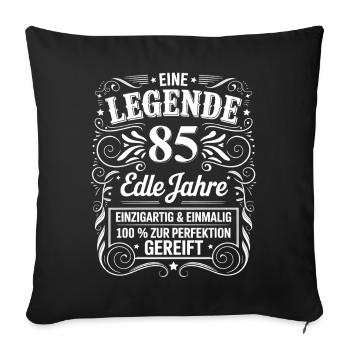 Une légende noble 85 ans 85e anniversaire cadeau - Housse de coussin décorative 45 x 45 cm - noir - Devant