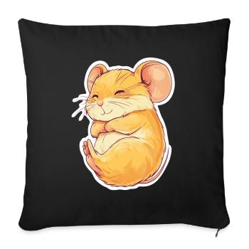 mouse - Sofa pillowcase 17,3'' x 17,3'' (45 x 45 cm) - black - Front