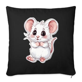 mouse - Sofa pillowcase 17,3'' x 17,3'' (45 x 45 cm) - black - Front