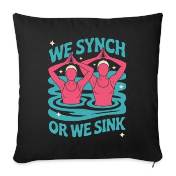 Natation synchronisée Natation artistique Sports nautiques - Housse de coussin décorative 45 x 45 cm - noir - Devant