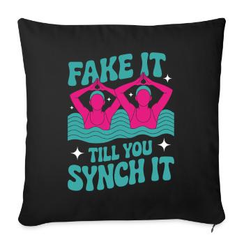 Synchronschwimmen Kunstschwimmen Wassersport - Sofakissenbezug 45 x 45 cm - Schwarz - Vorne
