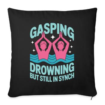Synchronschwimmen Kunstschwimmen Wassersport - Sofakissenbezug 45 x 45 cm - Schwarz - Vorne