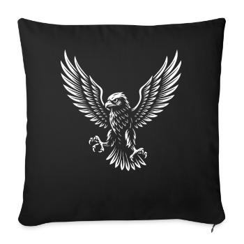 Majestic Falcon Soaring High Design - Sofa pillowcase 17,3'' x 17,3'' (45 x 45 cm) - black - Front