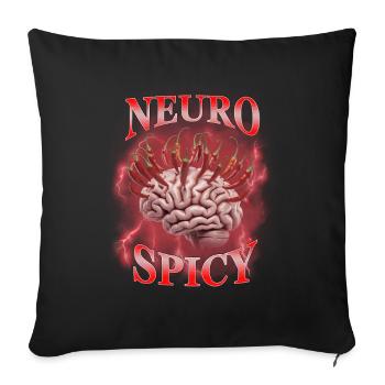 Neuro Spicy Brain - Sofa pillowcase 17,3'' x 17,3'' (45 x 45 cm) - black - Front
