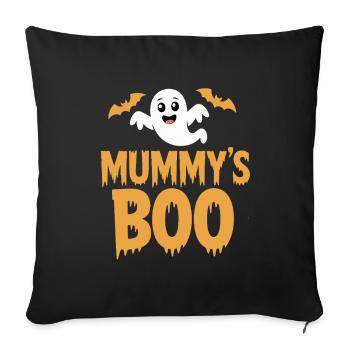 Mummys Boo Halloween Ghost - Sofa pillowcase 17,3'' x 17,3'' (45 x 45 cm) - black - Front