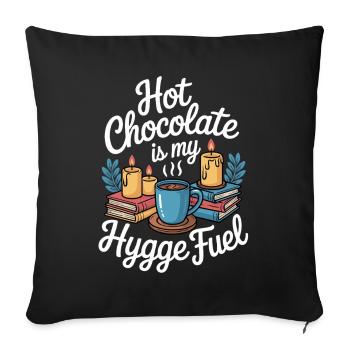 Chocolat chaud Hygge Fuel - Housse de coussin décorative 45 x 45 cm - noir - Devant
