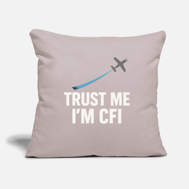 Flight Instructor Cfi Pilot Aviation Instructor Sofa pillowcase 17,3'' x 17,3'' (45 x 45 cm)