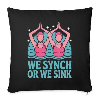 Natation synchronisée Natation artistique Sports nautiques - Housse de coussin décorative 45 x 45 cm - noir - Devant