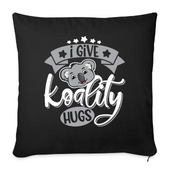 Câlins Koala - Housse de coussin décorative 45 x 45 cm - noir - Devant