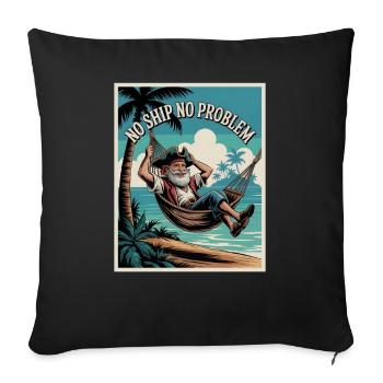 No Ship No Problem - Sofa pillowcase 17,3'' x 17,3'' (45 x 45 cm) - black - Front