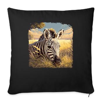 Zebras Zebra - Sofa pillowcase 17,3'' x 17,3'' (45 x 45 cm) - black - Front