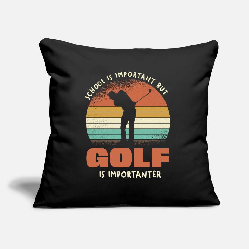 Le golf est plus important Housse de coussin décorative 45 x 45 cm